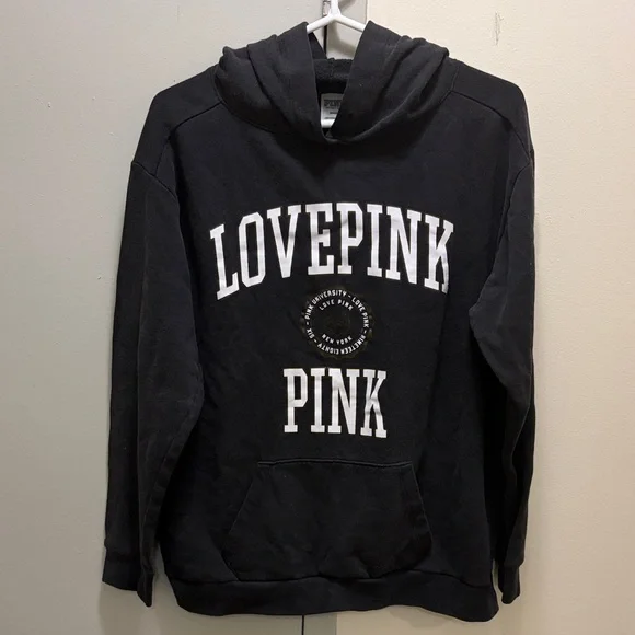 PINK Victoria's Secret Charcoal Hoodie - Picture 2 of 5